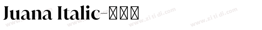 Juana Italic字体转换